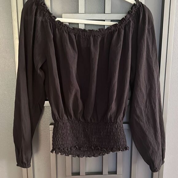 Michael Kors gauze off the shoulder peasant top size S - Picture 1 of 4